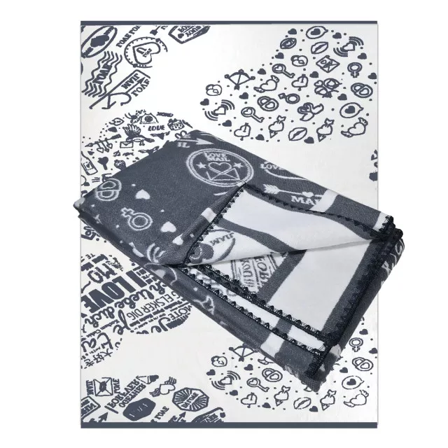 Blanket cotton dis.8 dark gray TM Yaroslav